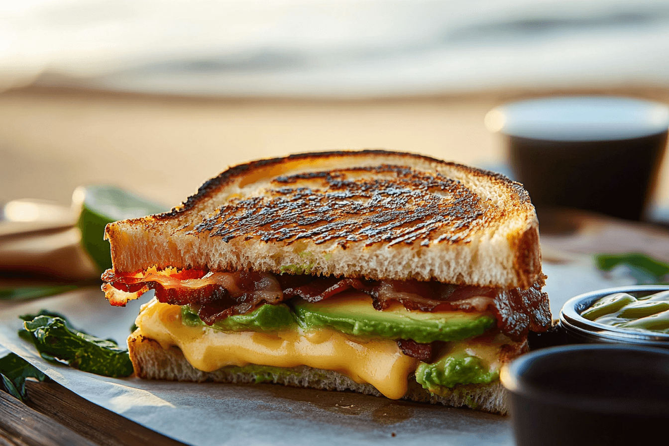 Avocado Bacon Grilled Cheese Sandwich