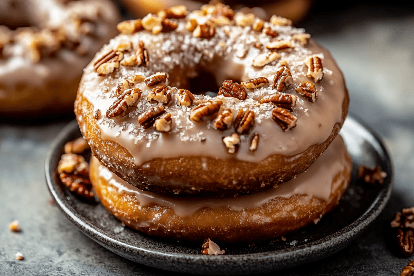 Baked Maple Pecan Donuts