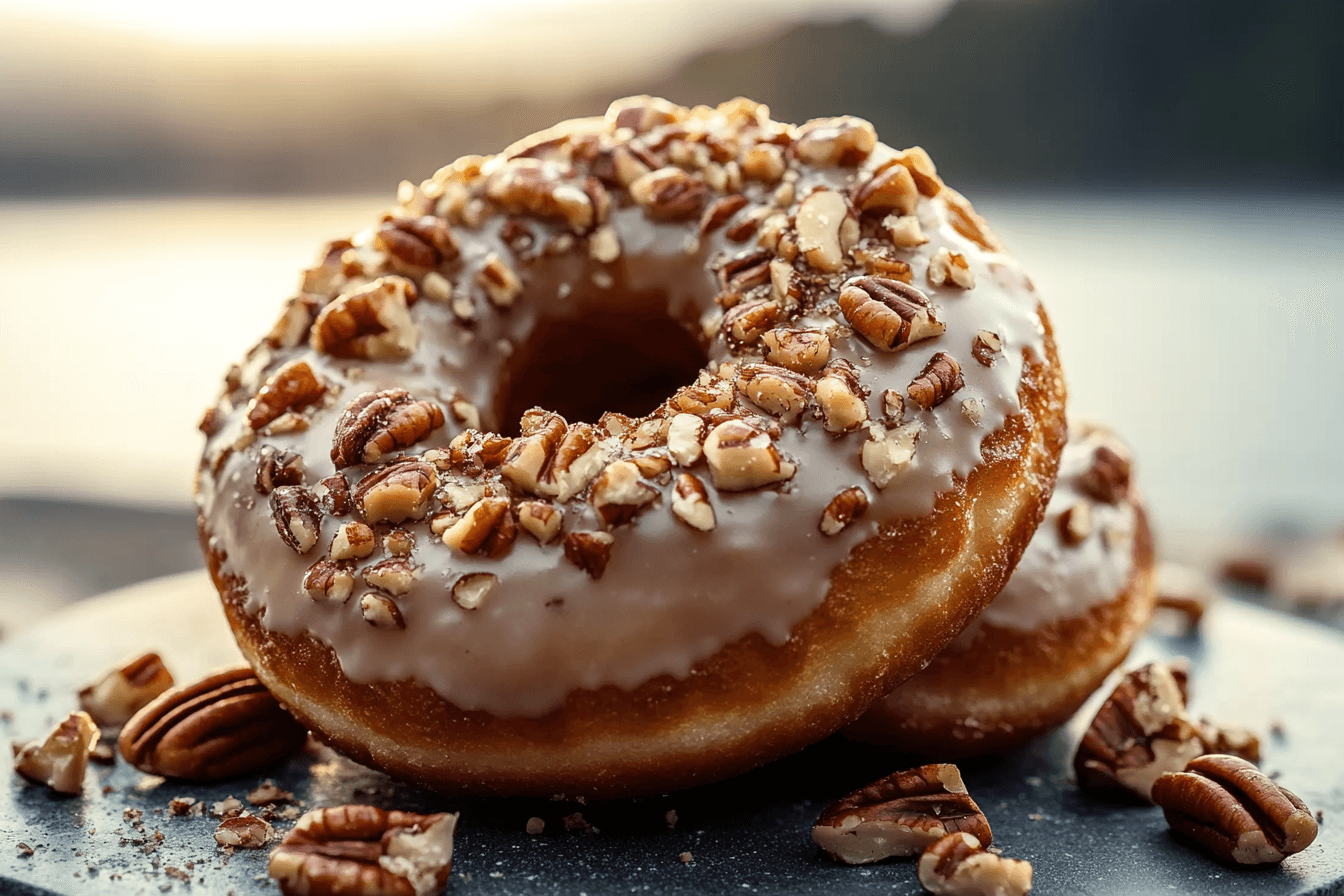 Baked Maple Pecan Donuts