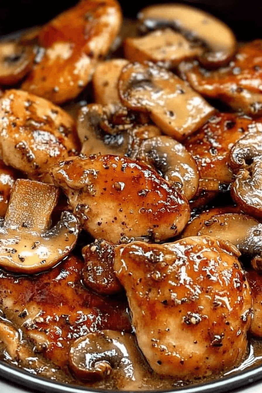 Black Pepper Chicken with Mushrooms Recipe