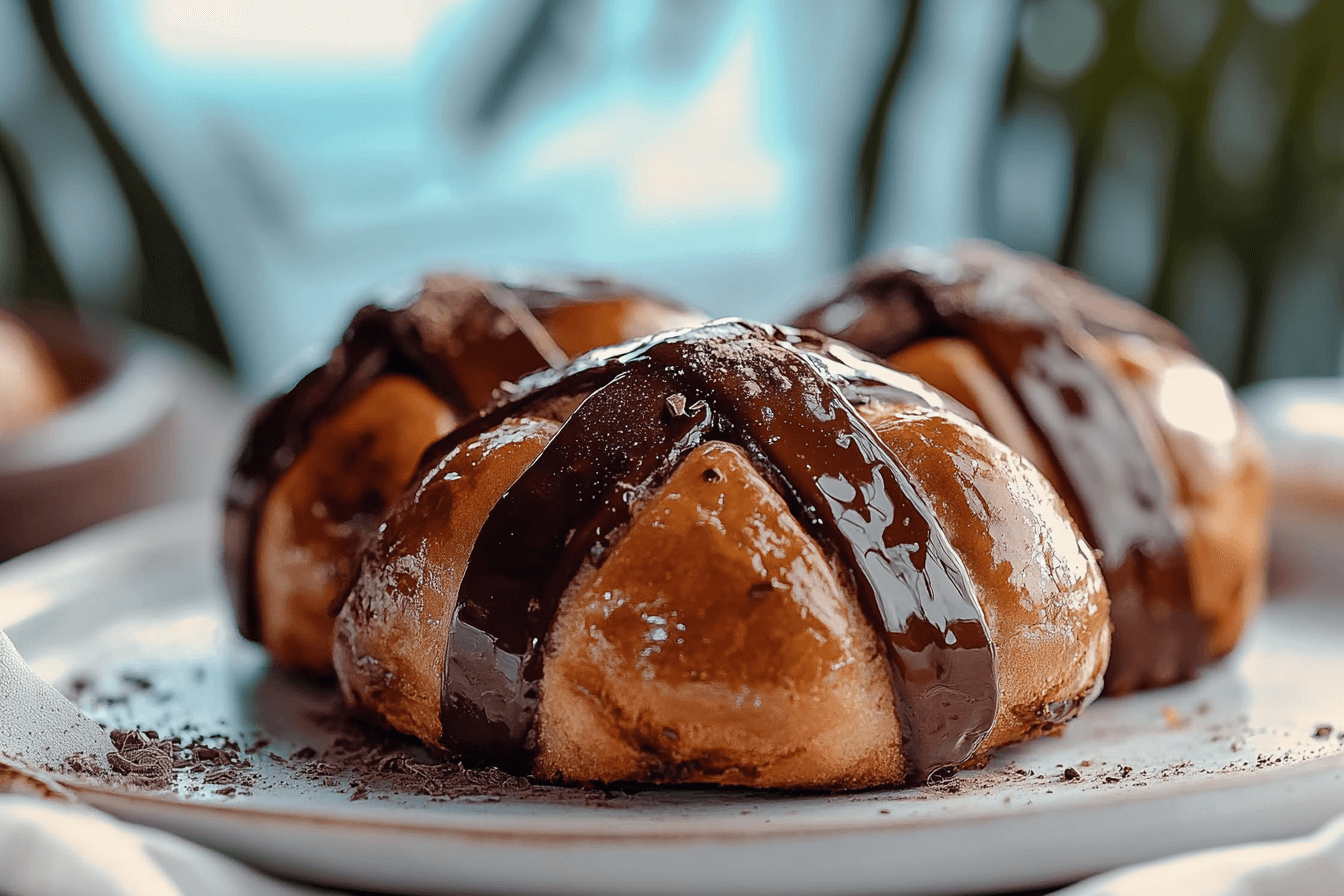 Brioche Chocolate Hot Cross Buns