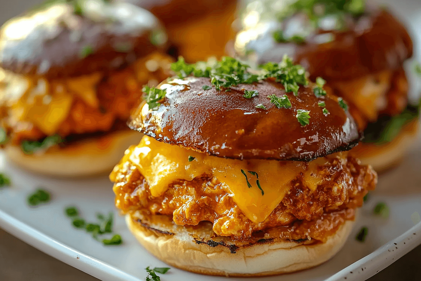 Cheddar Ranch Chicken Burgers