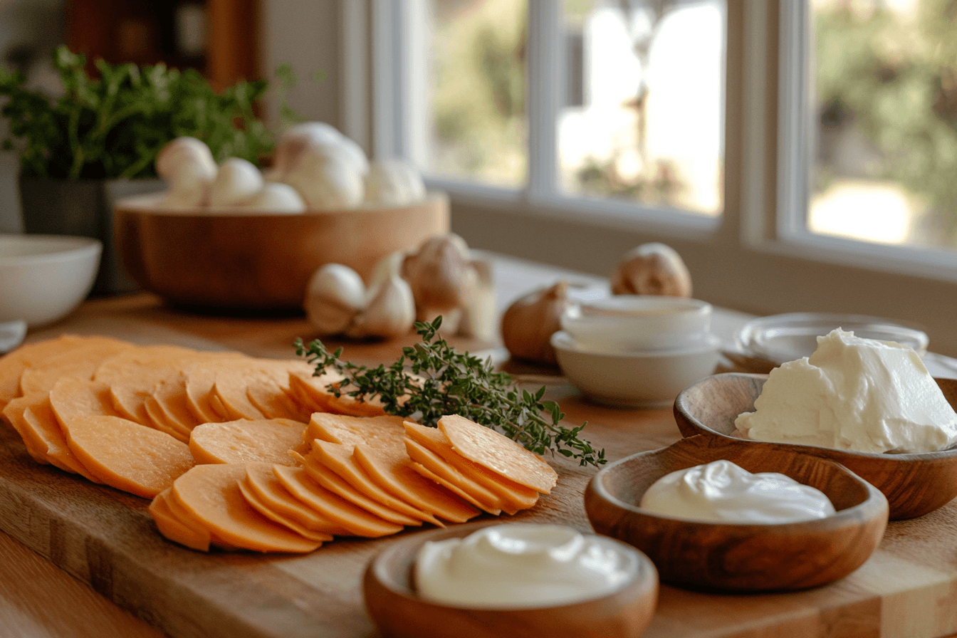 Cheesy Root Vegetable Gratin