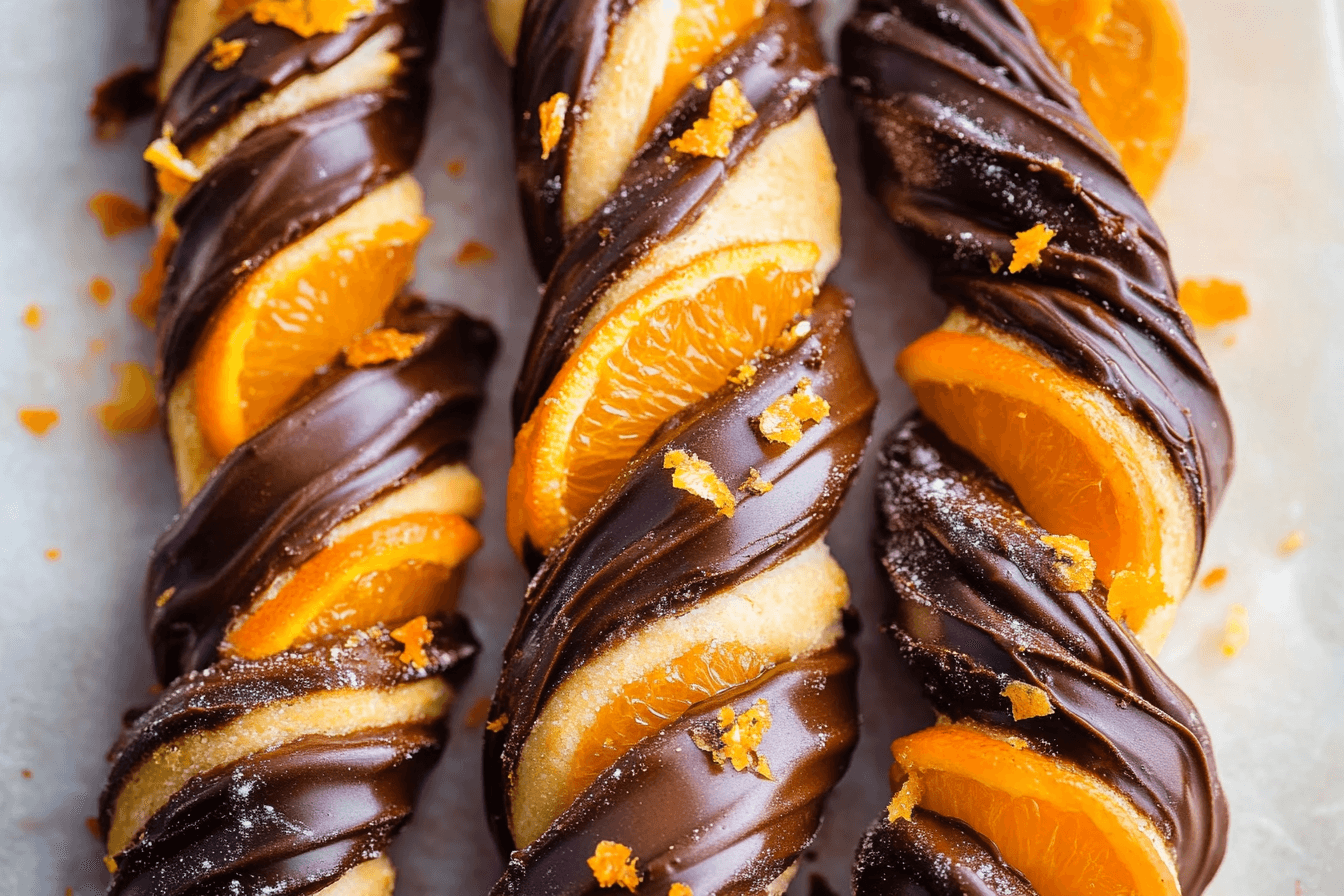 Chocolate and orange twists