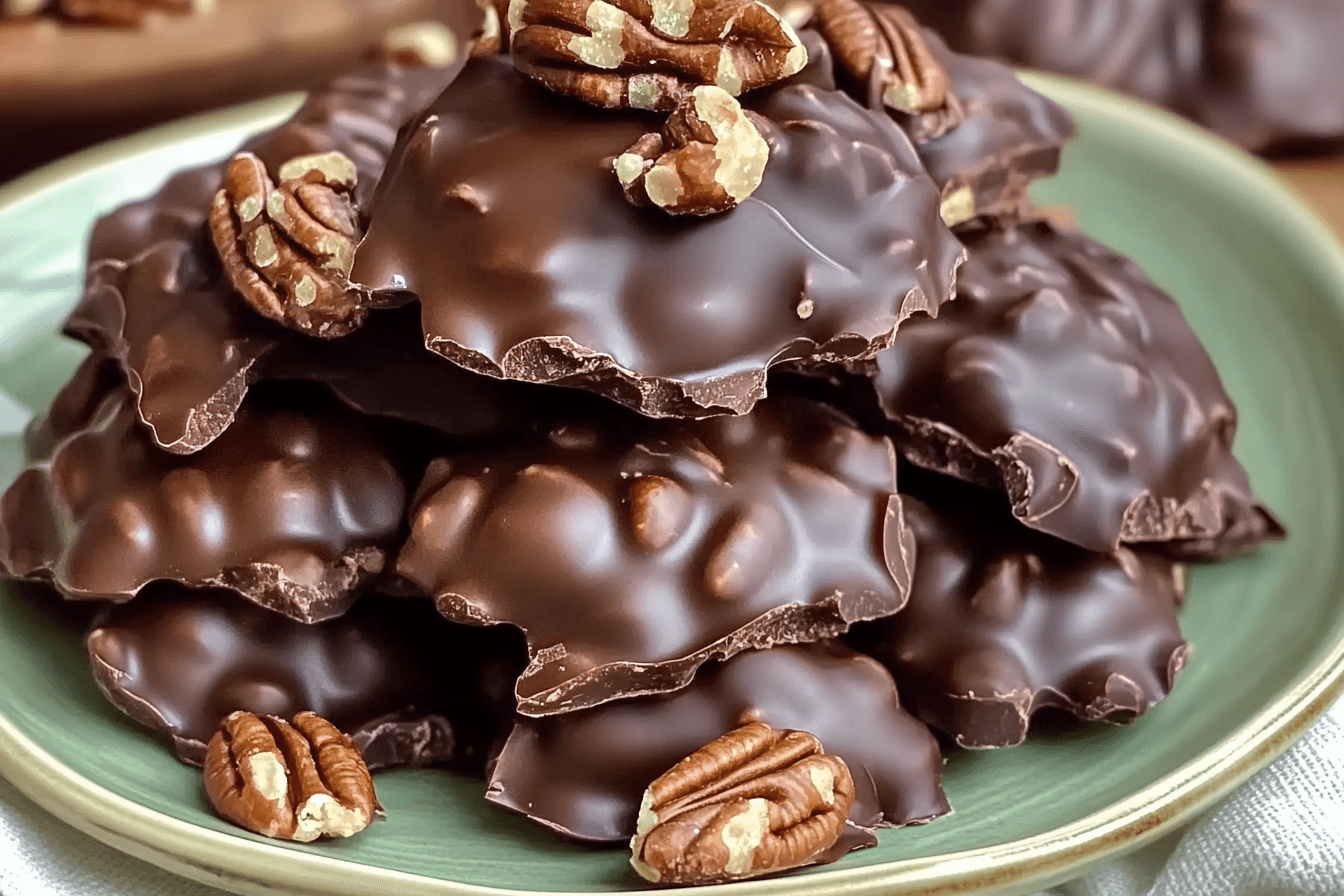 CHOCOLATE PECAN TURTLE CLUSTERS