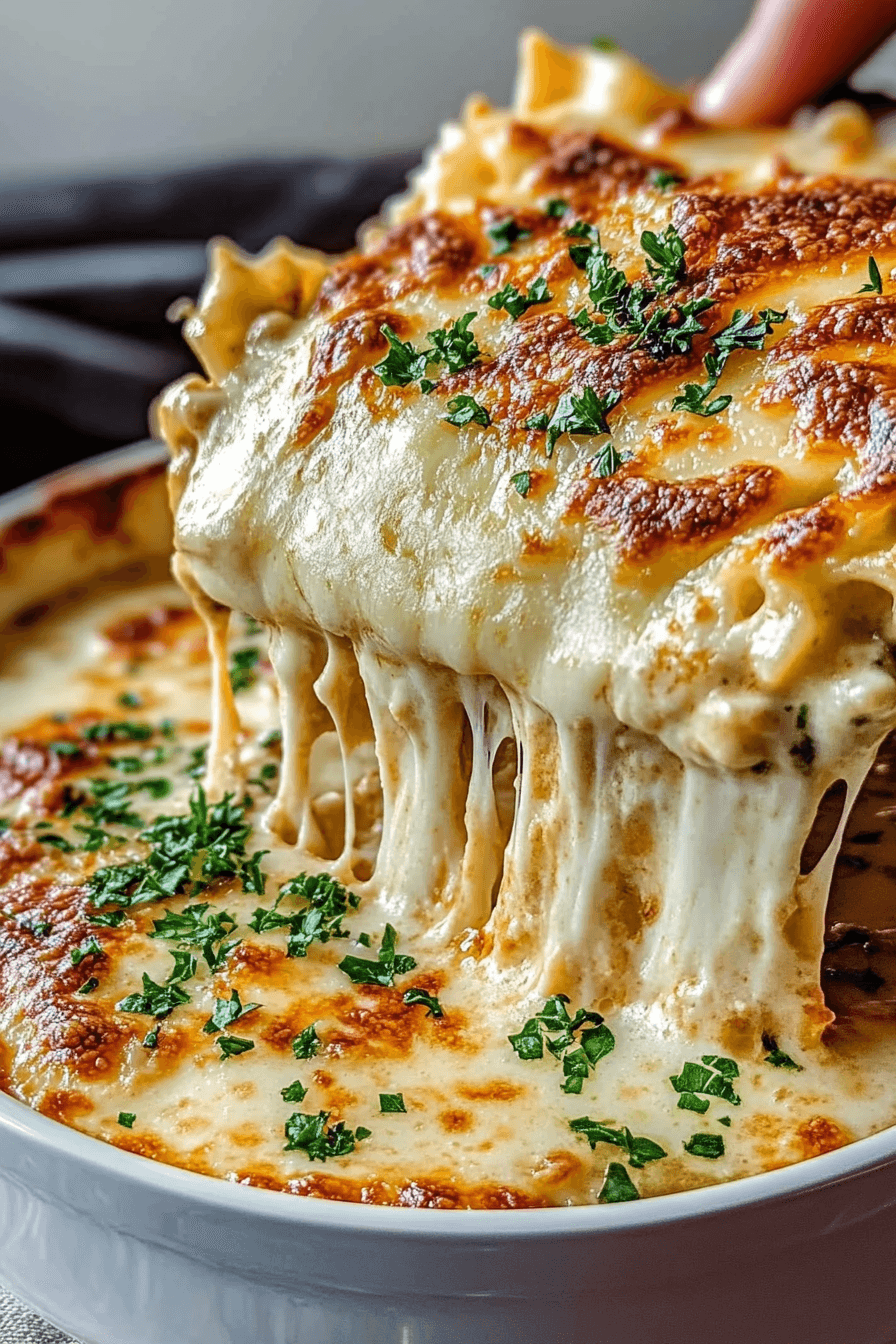 Creamy Alfredo Lasagna Soup