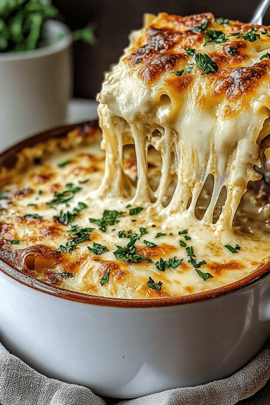 Creamy Alfredo Lasagna Soup