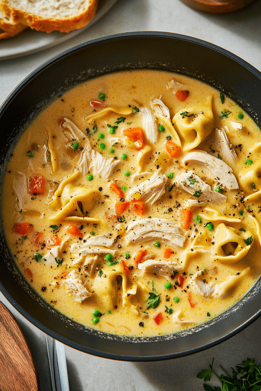 Creamy Chicken Tortellini Soup