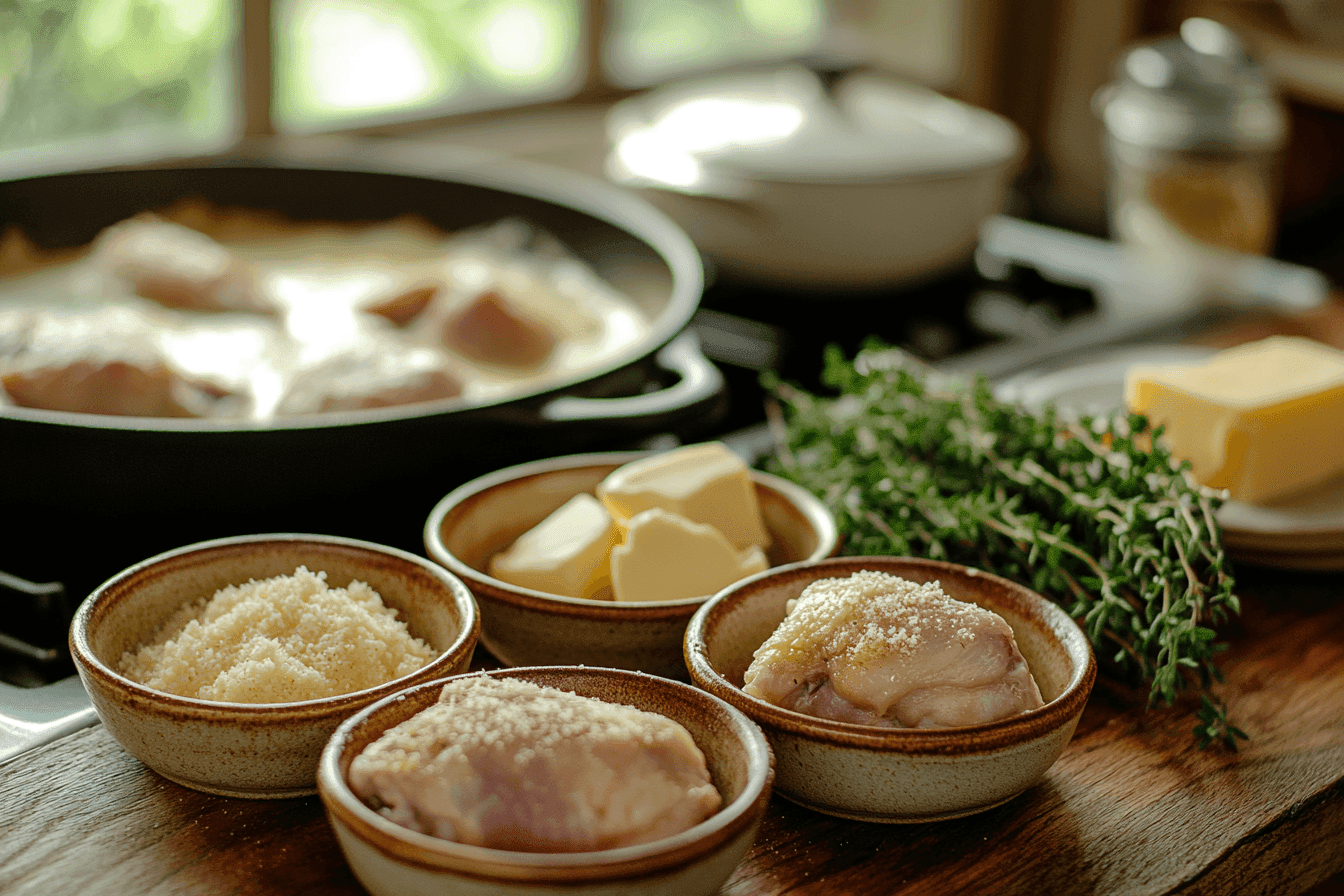 Creamy Oven Baked Chicken Thighs