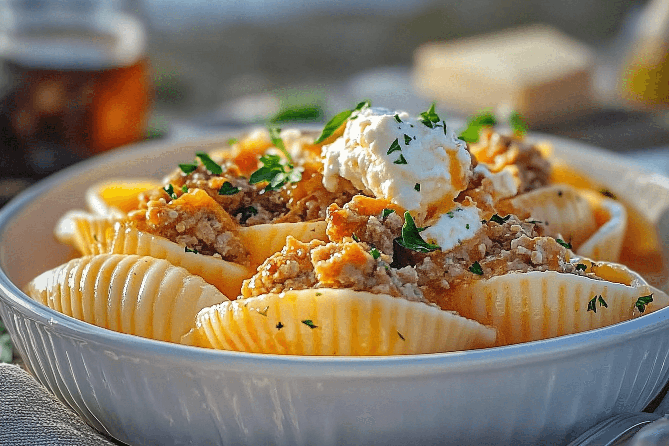 Creamy Ricotta Beef Stuffed Shells Pasta