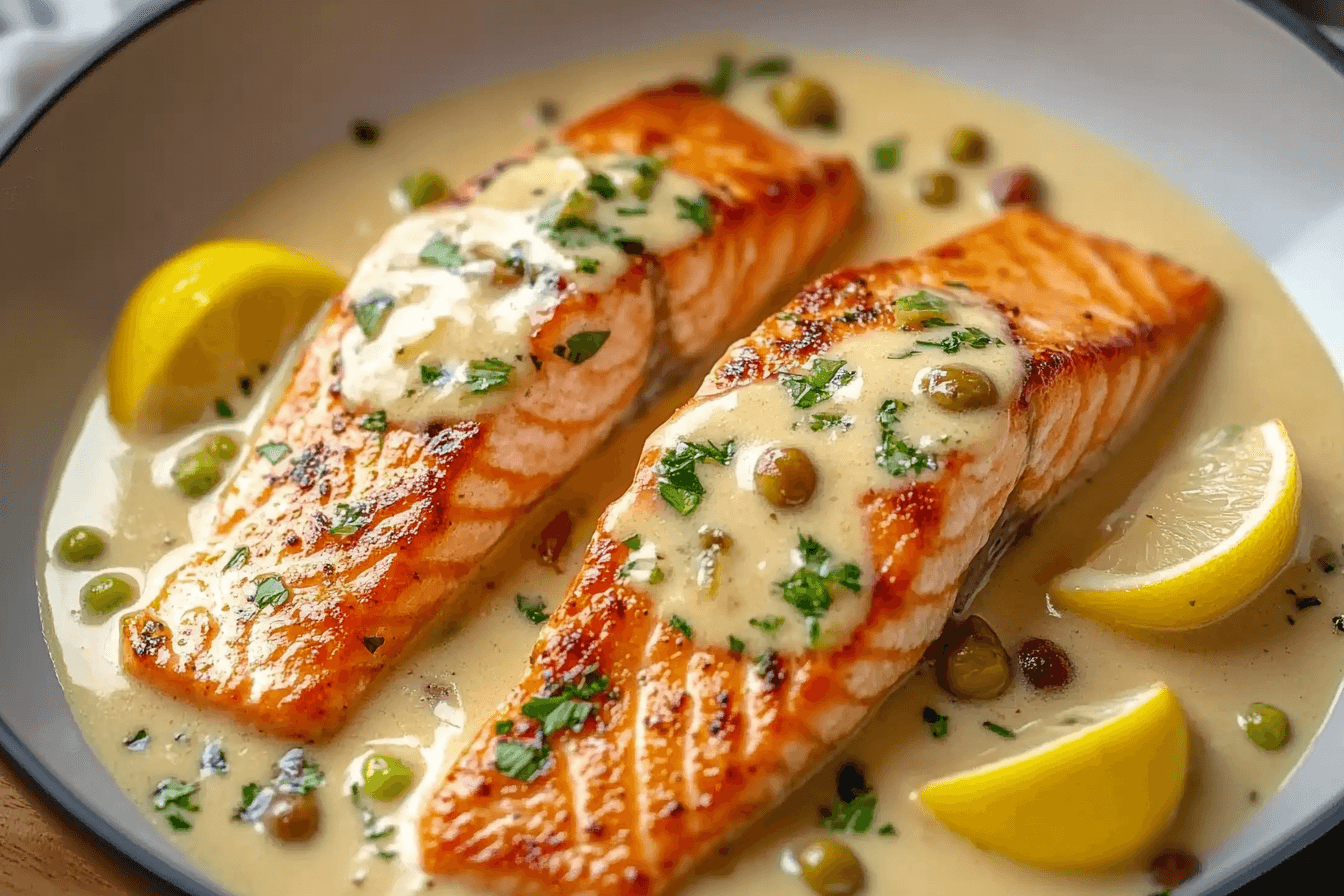 Creamy Salmon Piccata