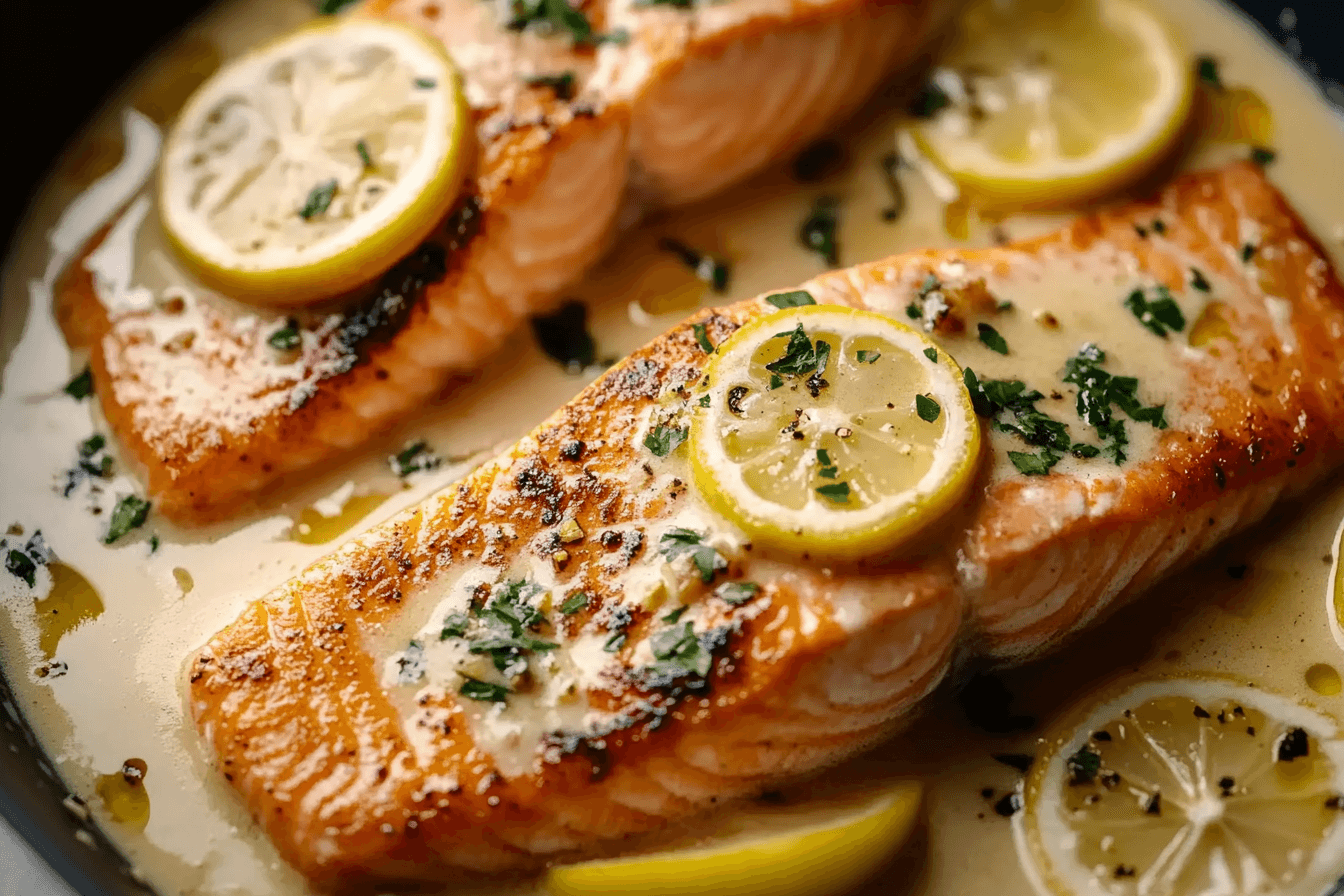 Creamy Salmon Piccata