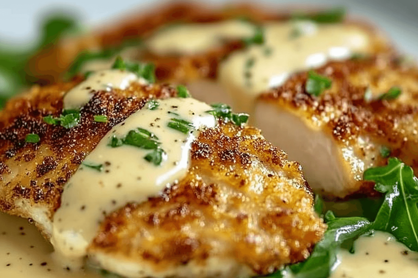 Crispy Chicken with Creamy Dijon Sauce