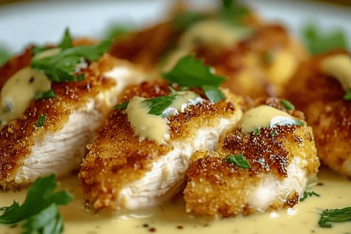 Crispy Chicken with Creamy Dijon Sauce