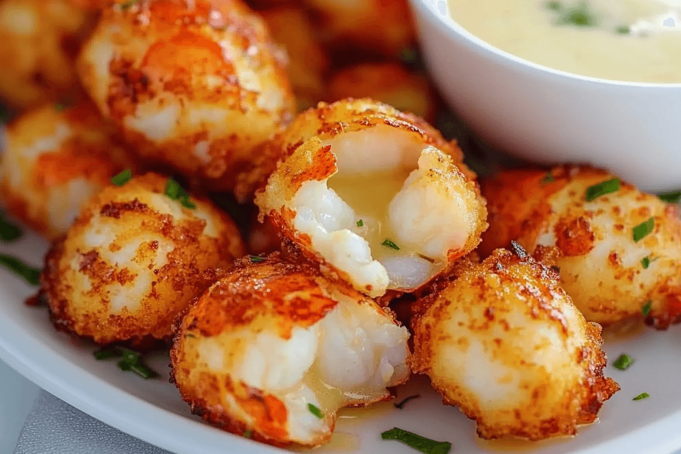 Crispy Lobster Bites with Garlic Butter Sauce