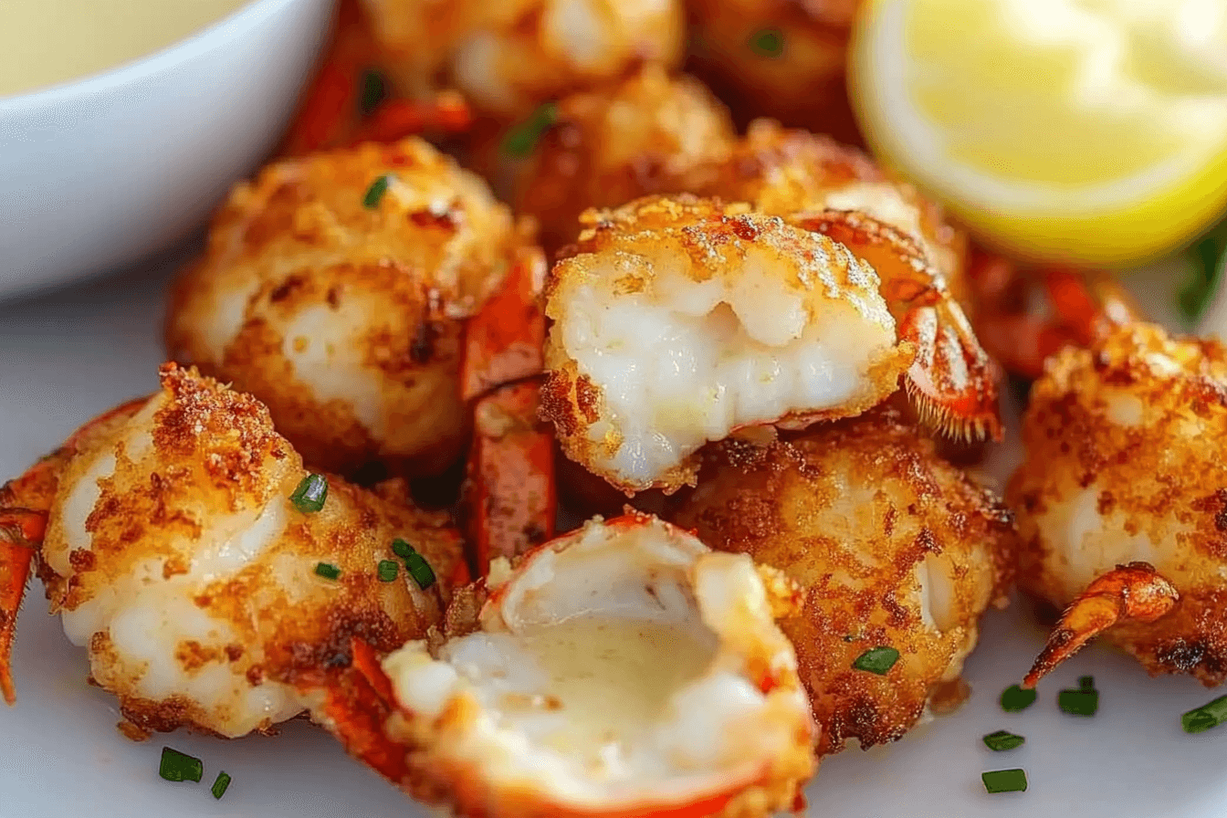 Crispy Lobster Bites with Garlic Butter Sauce