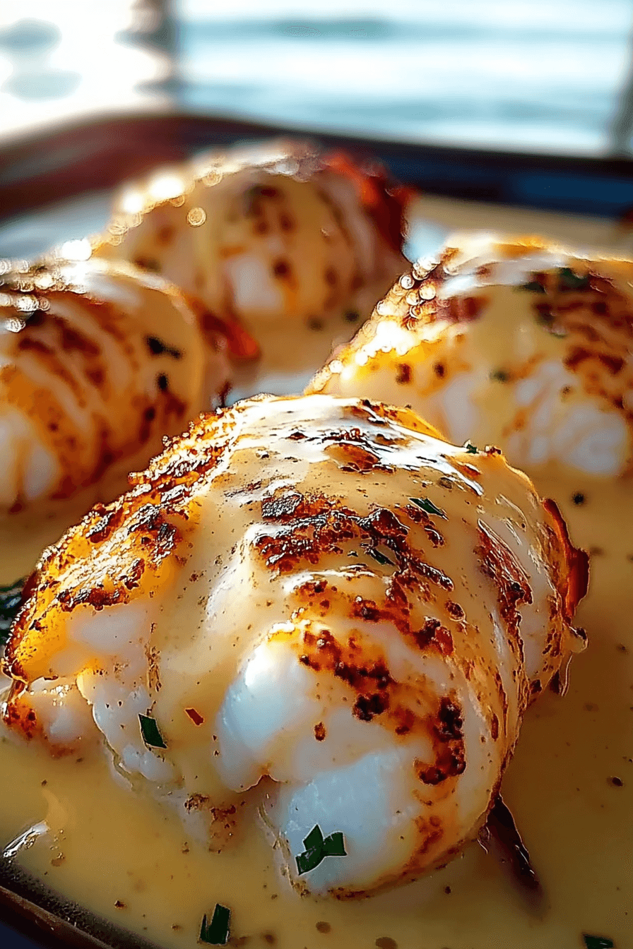 Decadent Creamy Garlic Butter Lobster Tails