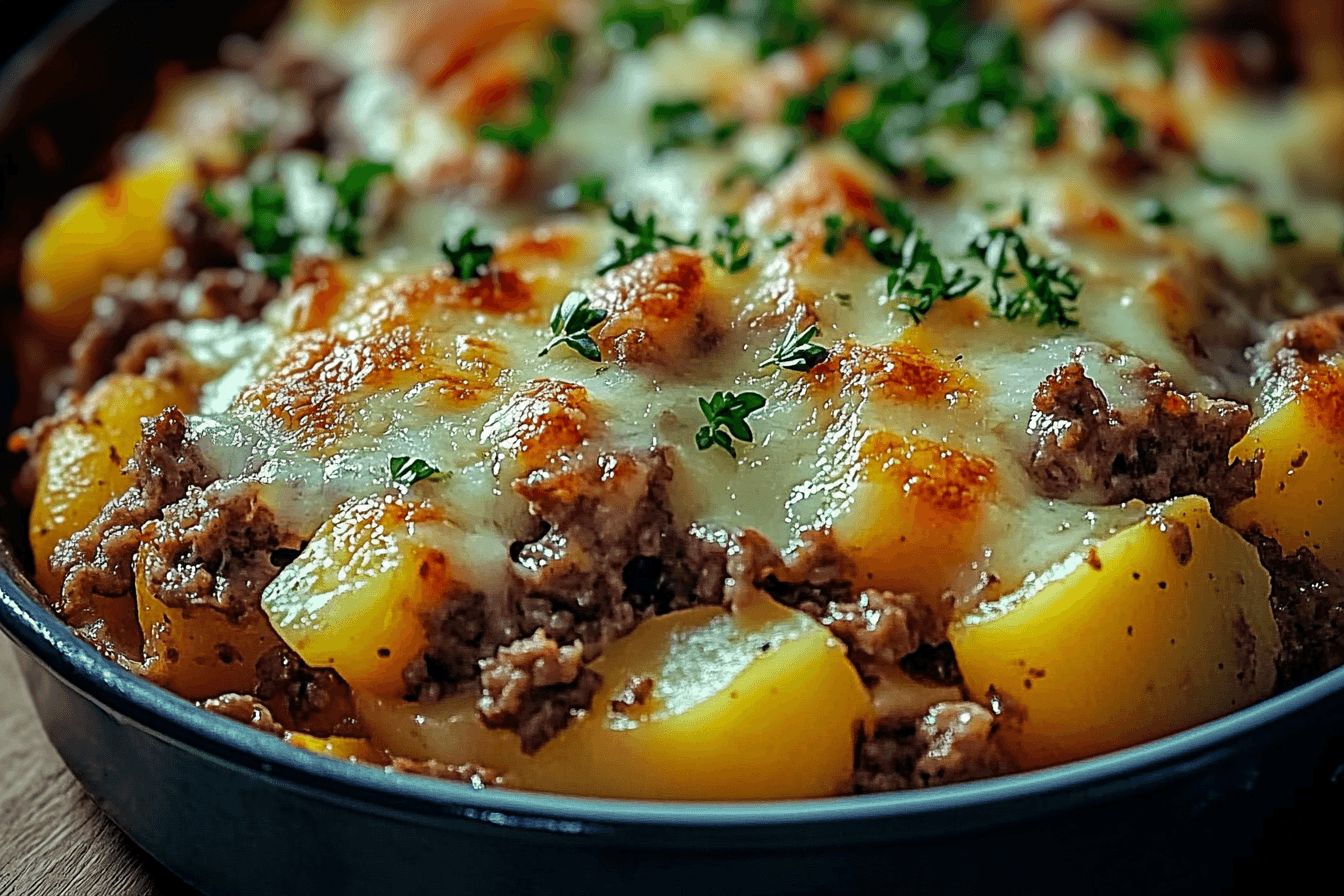 Easy Hamburger Potato Casserole