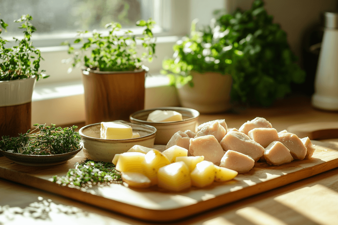 Garlic Butter Chicken and Potatoes Skillet