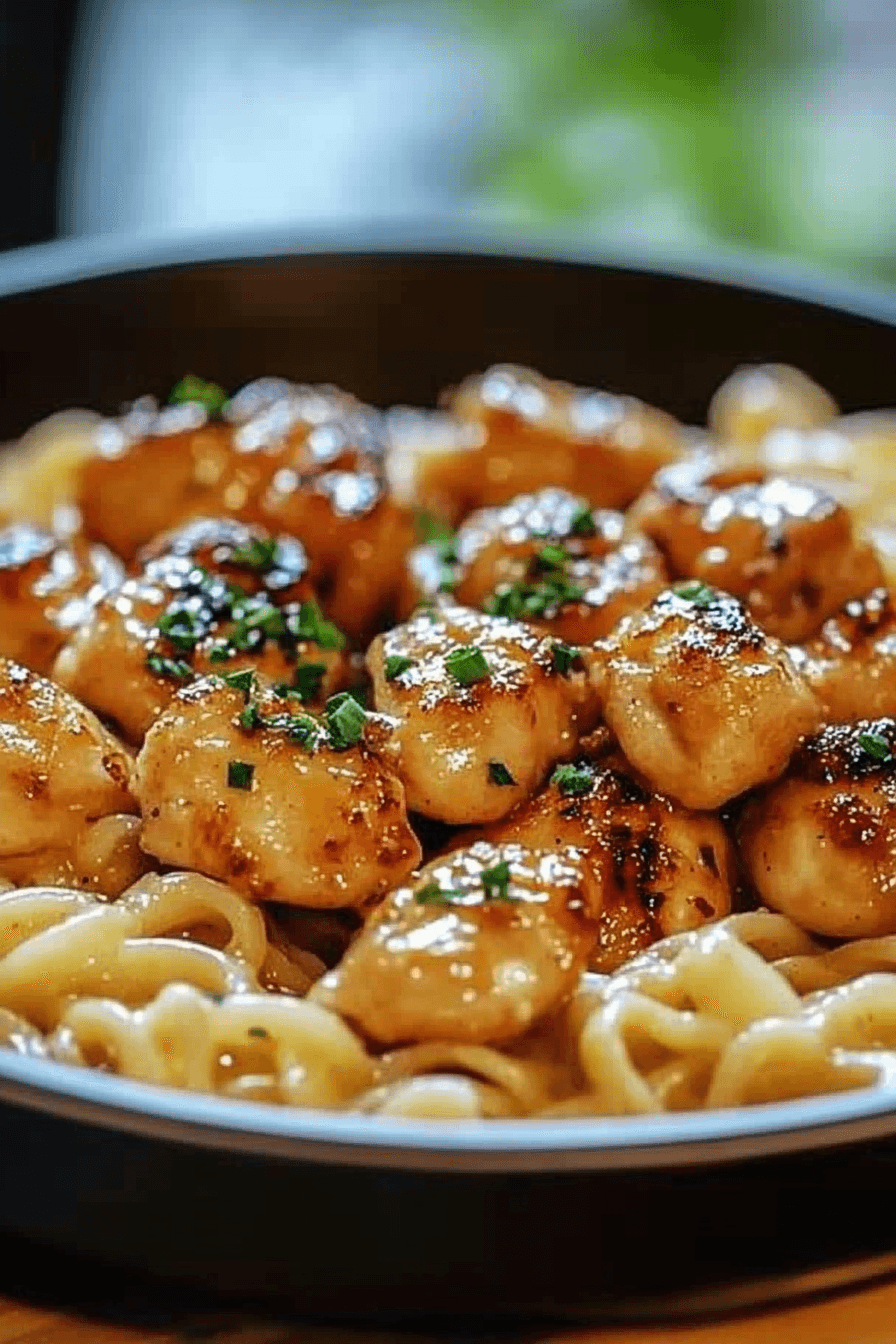 Garlic Butter Chicken with Lemon Parmesan Pasta