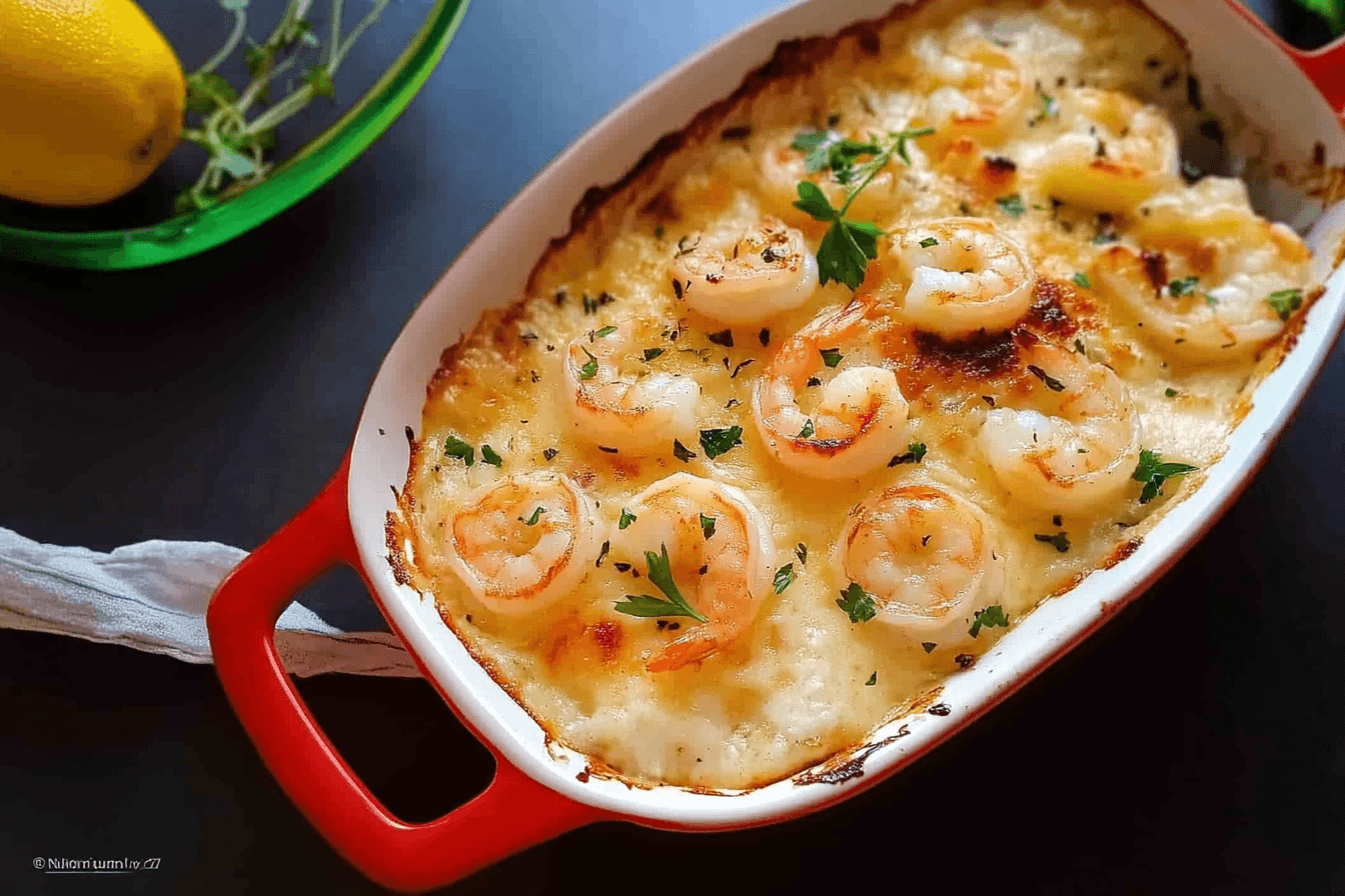 Garlic Shrimp Gratin