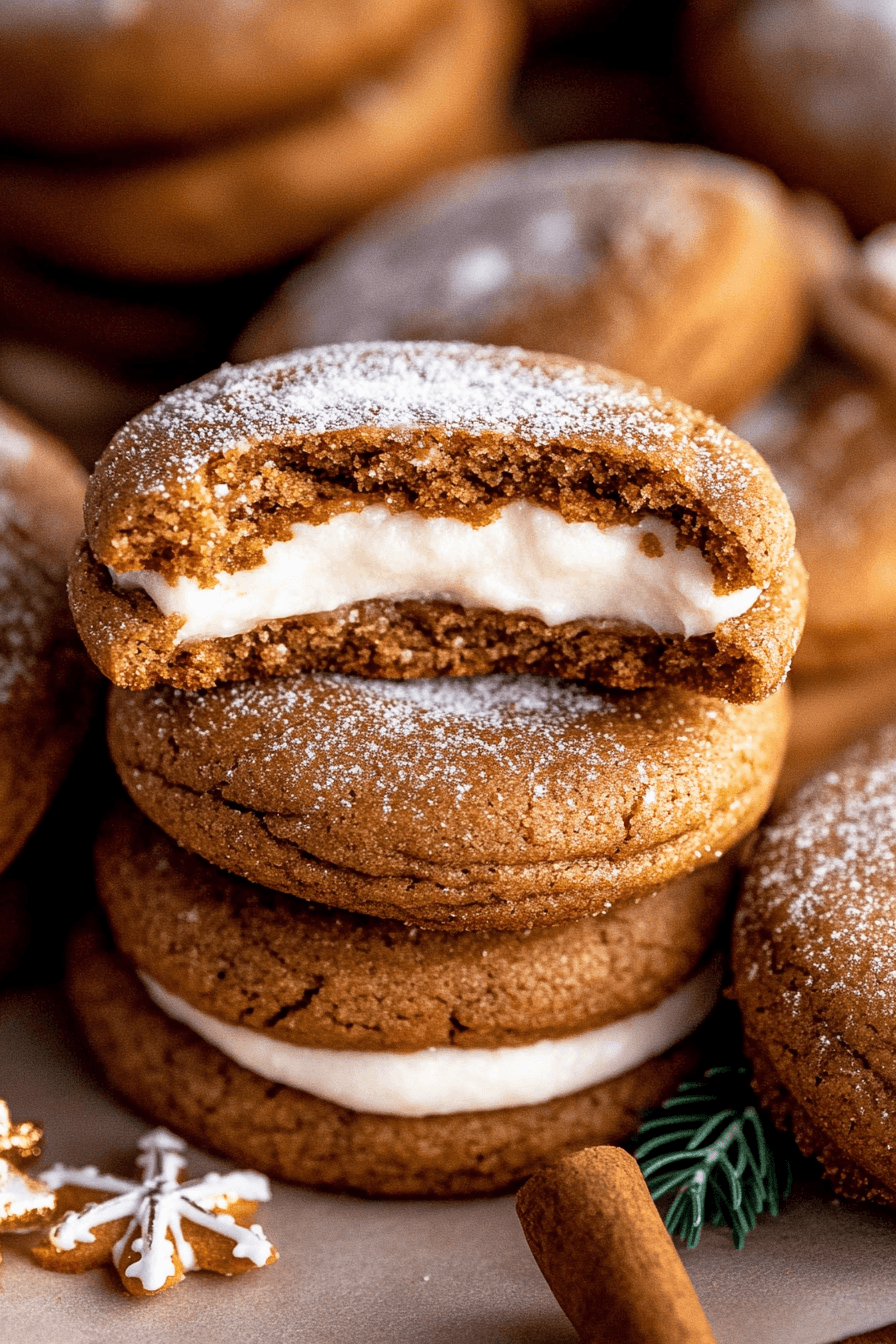 Gingerbread Cheesecake Cookies