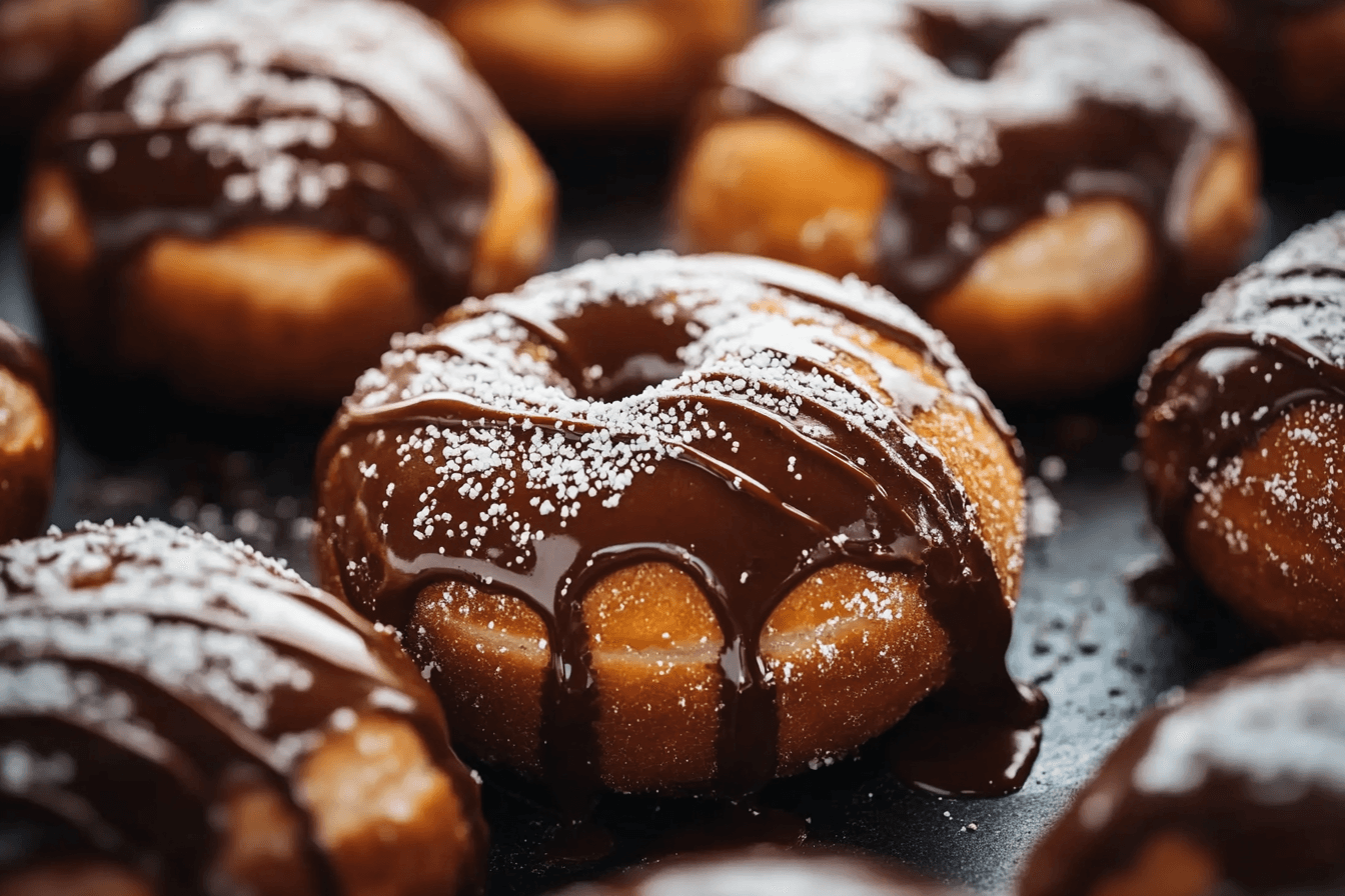 Glazed Chocolate Cake Donuts