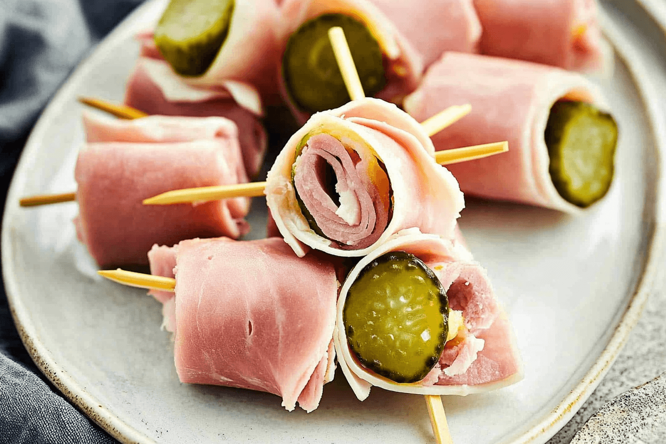 Ham and Pickle Roll-Ups