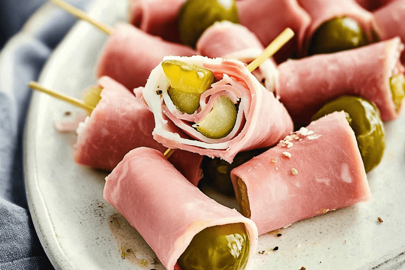 Ham and Pickle Roll-Ups