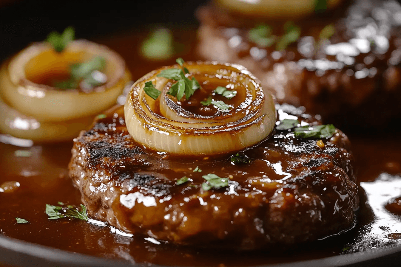 Hamburger Steak with Onions and Gravy