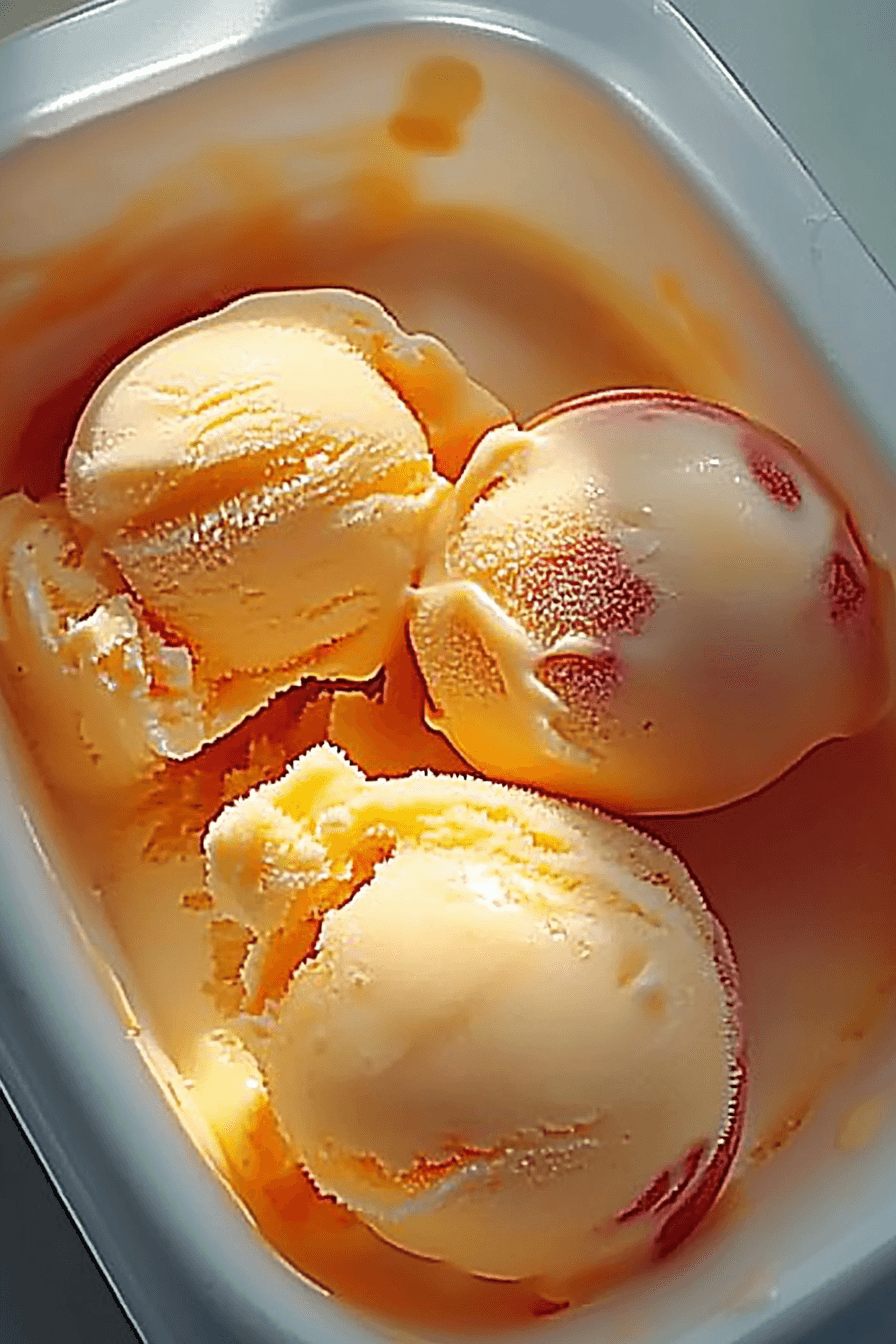 Homemade Peach Ice Cream