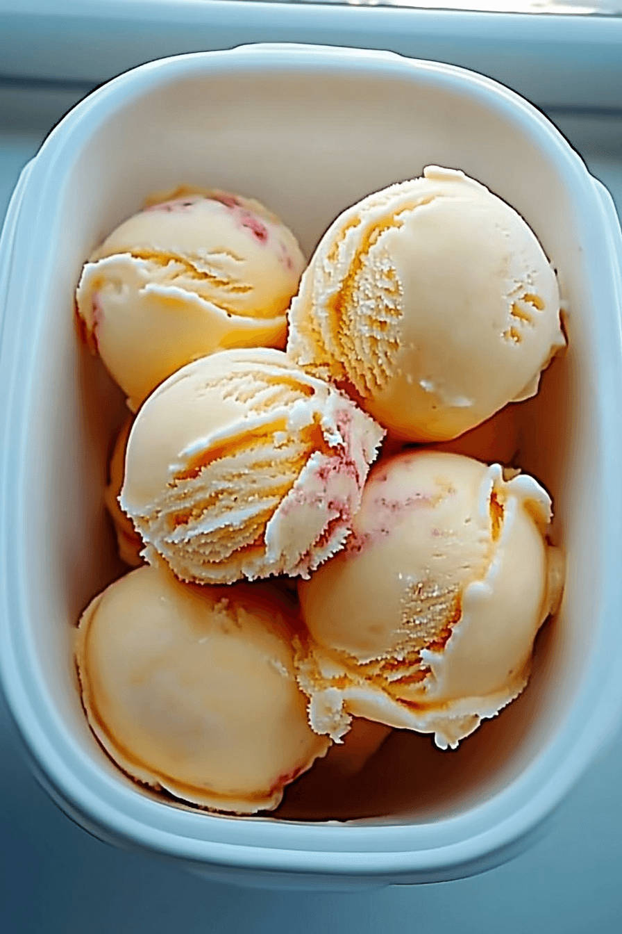 Homemade Peach Ice Cream