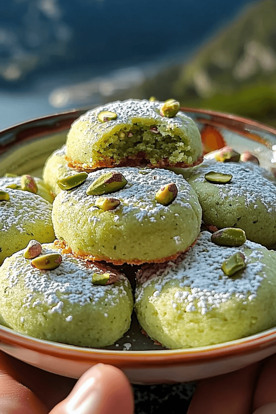 Homemade Pistachio Wedding Cookies