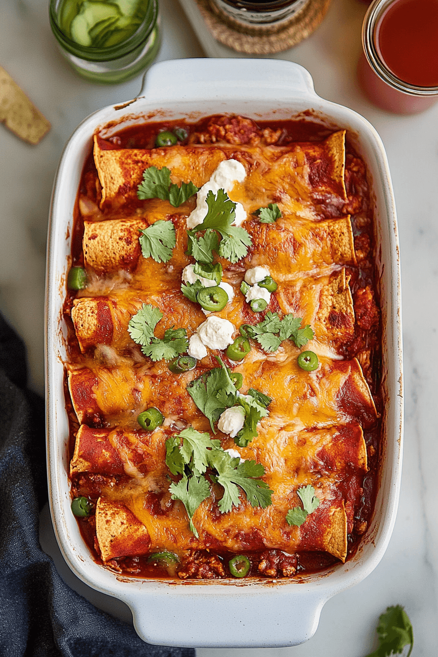 Leftover Thanksgiving Turkey Enchiladas