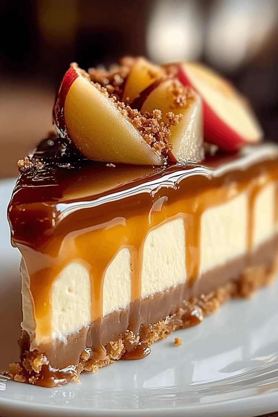 Luxurious Caramel Apple Cheesecake