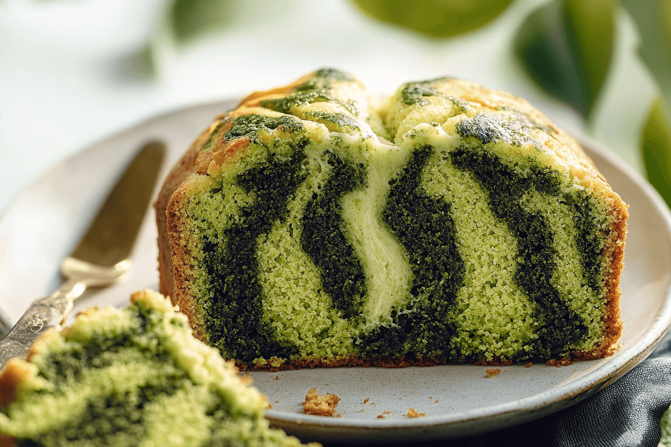 Matcha Marble Pound Cake