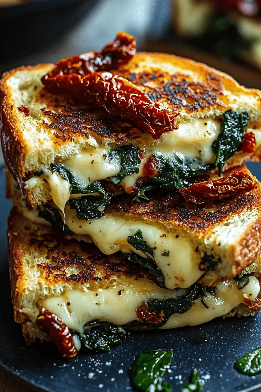 Mediterranean Spinach Grilled Cheese with Sun-Dried TomatoesBig Mac Sloppy Joesmississippi mud potatoes