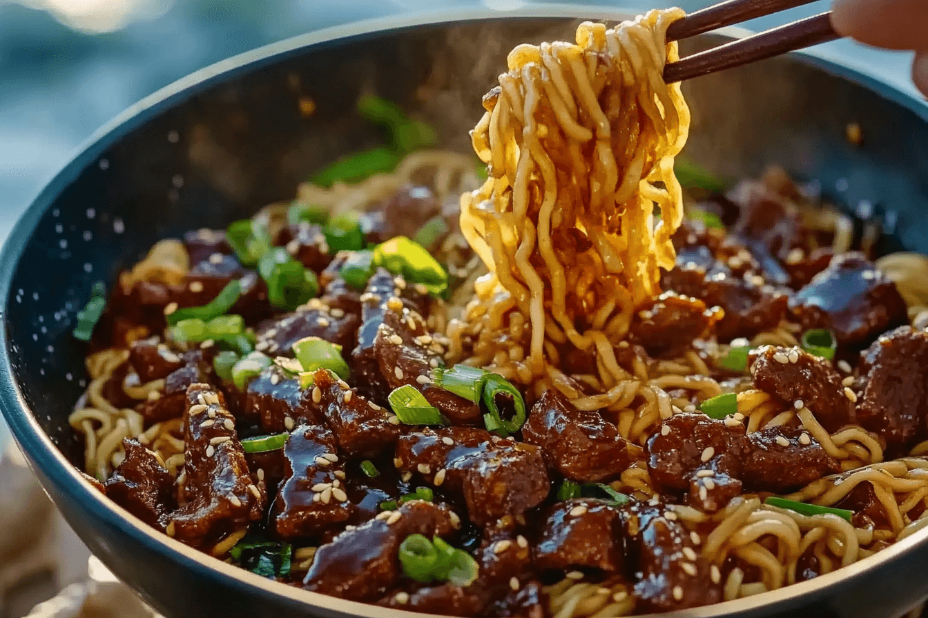 Mongolian Beef Noodles