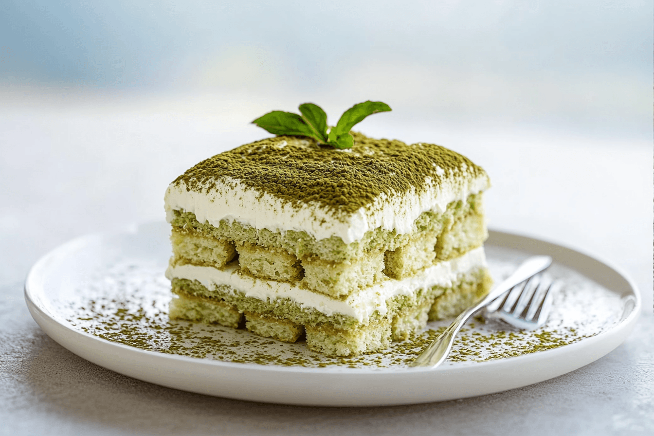 No Bake Matcha Tiramisu