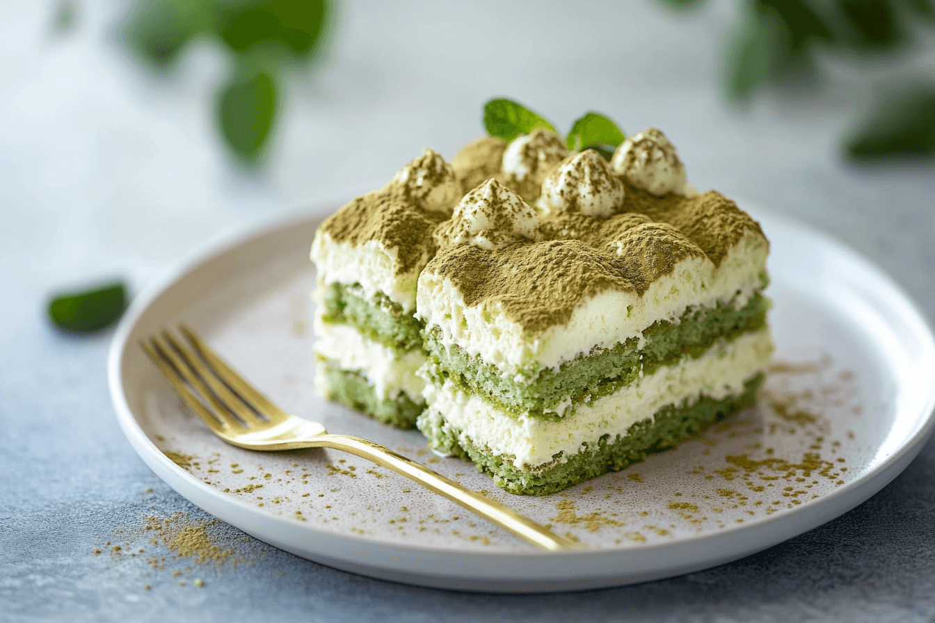 No Bake Matcha Tiramisu