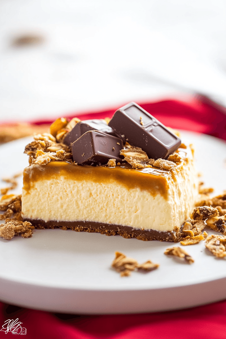 No-Bake Twix Cheesecake