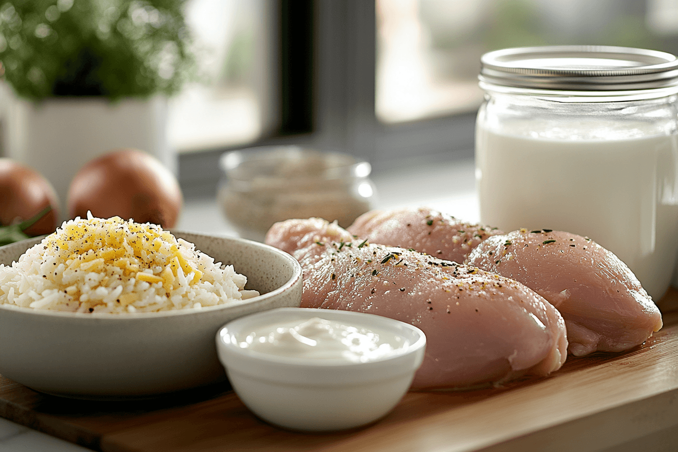 
One Pan Creamy Parmesan Chicken with Rice