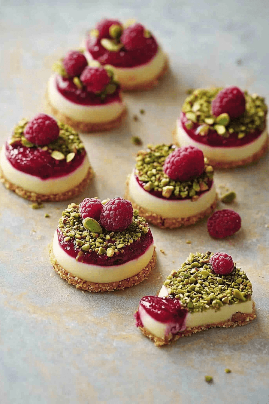 Pistachio Raspberry Tartlets