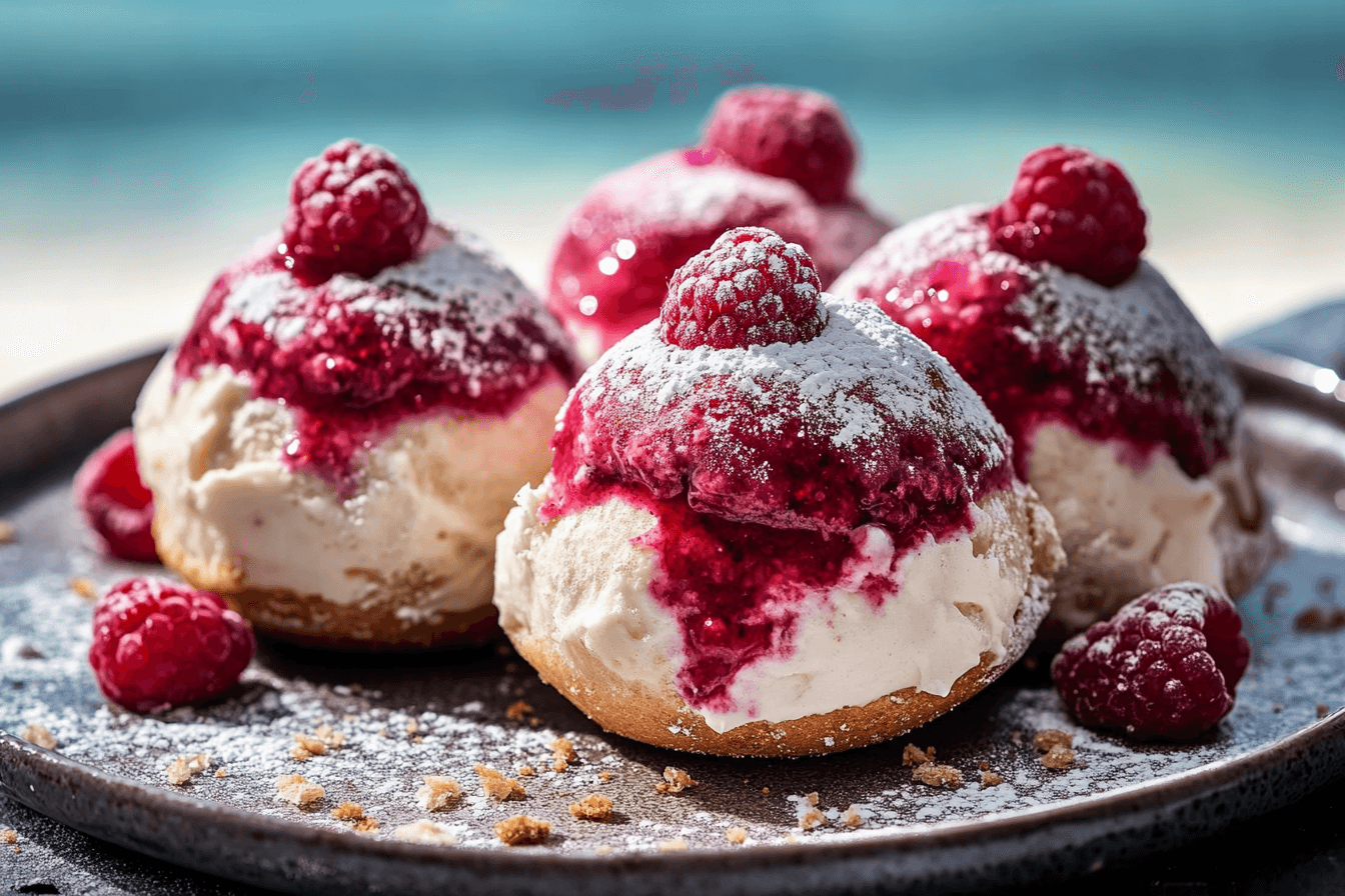 Raspberry Cream Cheese Bread Bombs