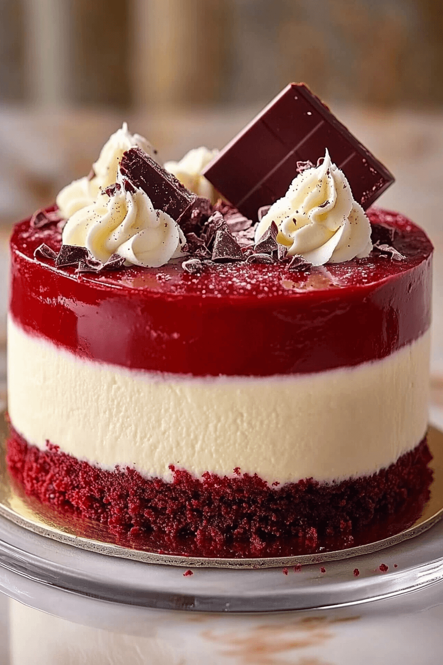 Red Velvet White Chocolate Cheesecake