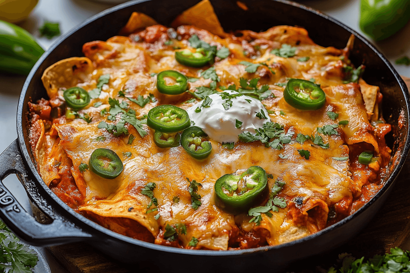 Rotisserie Chicken Enchilada Skillet