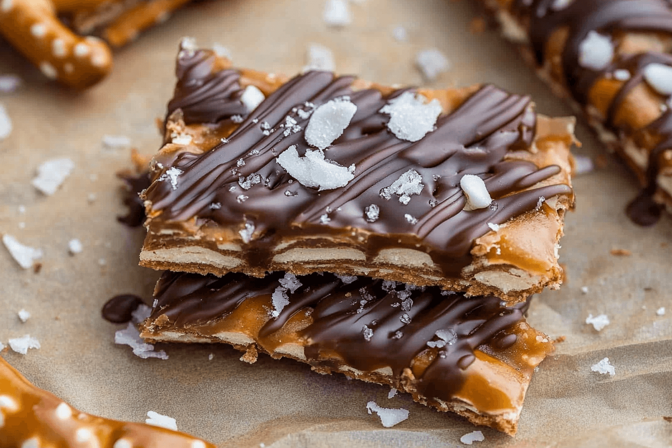 Salted Caramel Pretzel Bark