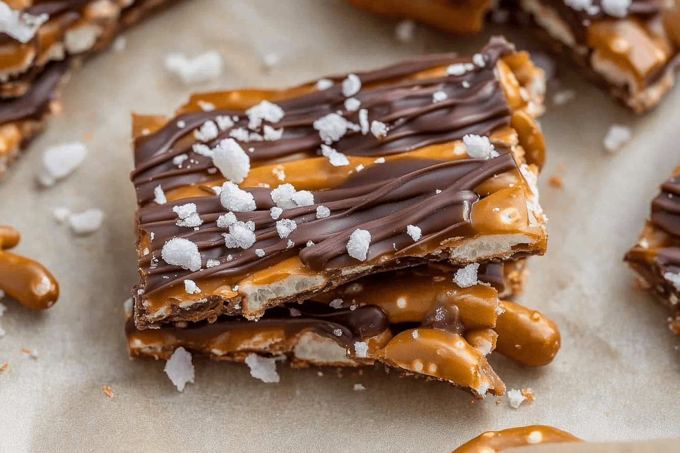 Salted Caramel Pretzel Bark