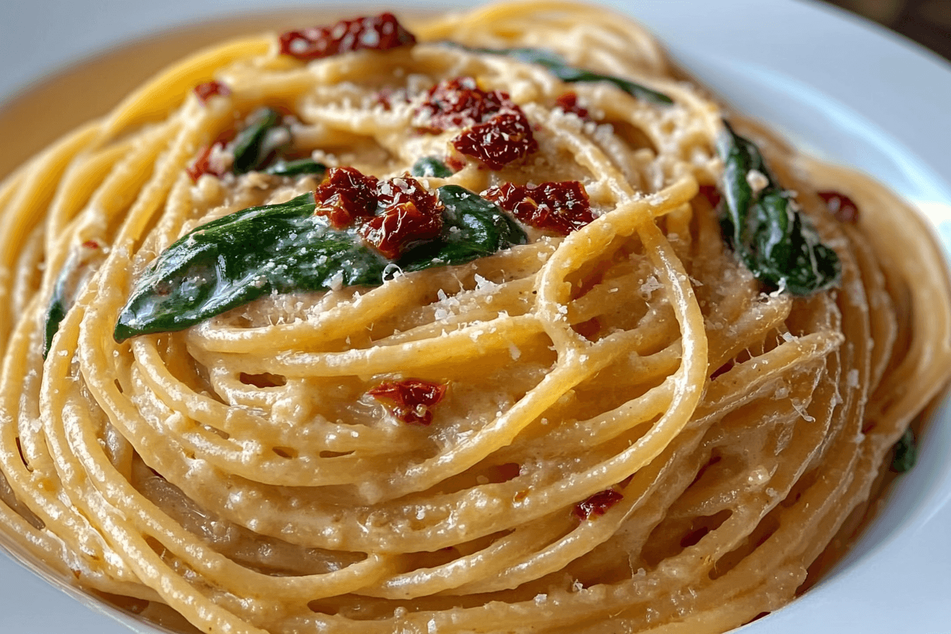 Spaghetti & Spinach with Sun-Dried Tomato Cream SauceBig Mac Sloppy Joesmississippi mud potatoes