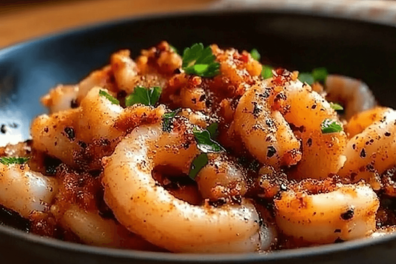 Spicy Cajun Calamari Sauté